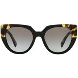 Prada Stijlvolle zonnebril voor vrouwen , Black , Dames , Maat: 52 MM
