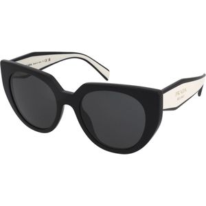 Prada PR 14WS Zwart/Talk/Donkergrijs One Size, Zwart/Talk Donkergrijs, One Size