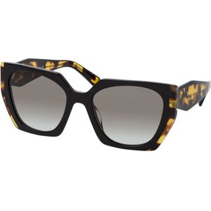 Prada PR15WS 3890A7 zwart en medium tortoise lichtgrijs gradiÃ«nt zonnebril