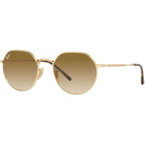 Ray-Ban Jack Rb3565 001/51 53 - rond zonnebrillen, unisex, bruin