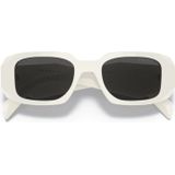 Prada Stijlvolle zonnebril met donkergrijze lenzen , White , Dames , Maat: 49 MM