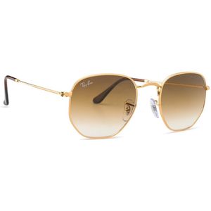 Ray Ban Hexagonal RB3548 001/51 - Goud - Lichtbruine Gradiënt glazen - zonnebril 51mm