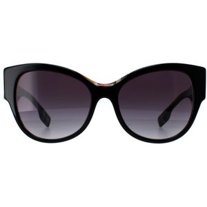 Burberry BE4294 38388G top zwart op vintage ruit grijs gradiënt zonnebril | Sunglasses