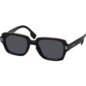Burberry Stijlvolle Eldon zonnebril voor de zomer , Black , Heren , Maat: 51 MM