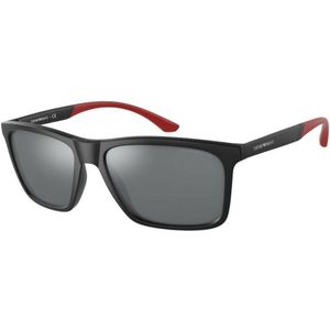 Emporio Armani zonnebril EA4170 50426G Mat Black Light Gray Mirror | Sunglasses