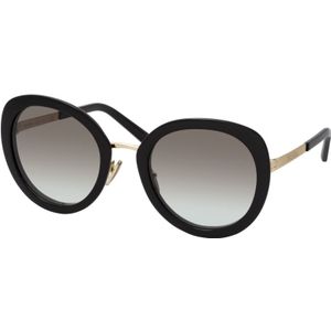 Prada Indrukwekkende zonnebril met Italiaanse stijl , Black , Dames , Maat: 53 MM