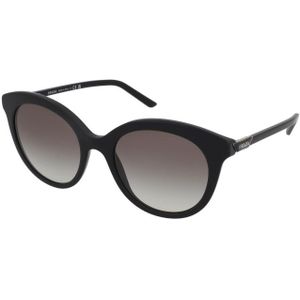 Prada Verhoog je stijl met deze zonnebril in een strak zwart montuur , Black , unisex , Maat: 51 MM