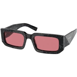 Prada Zwarte stijlvolle zonnebril , Black , unisex , Maat: 53 MM