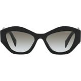 Prada Zwarte/Grijze Zonnebril , Black , Dames , Maat: 53 MM