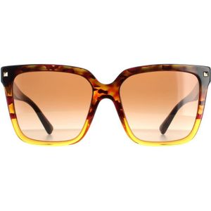 Valentino Vierkant Dames Havana Oranje gradiënt bruine gradiënt VA4098 | Sunglasses