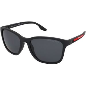 Prada sport zonnebril PS02WS DG002G zwart rubber donkergrijs gepolariseerd