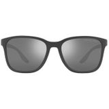 Prada Stijlvolle zonnebril met grijze spiegelglazen , Gray , Heren , Maat: 57 MM