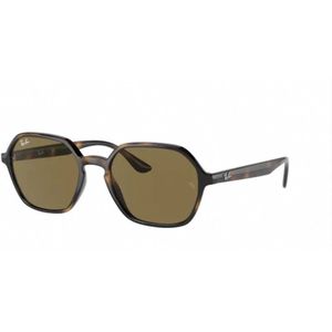 Ray-Ban 4361 Havana/ Dark Brown Maat: Medium (52) - Zonnebril - - RB4361 710/73