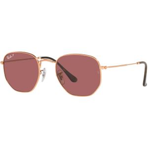 Ray-Ban, Hexagonale Metalen Gepolariseerde Zonnebril Roze, Dames, Maat:51 MM