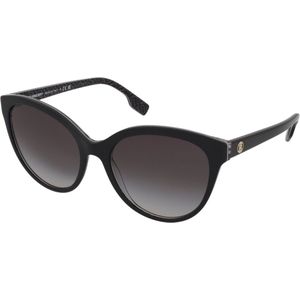 Burberry Cat Eye Womens Zwart op Kristal TB Print Grijs Gradiënt BE4365 Betty