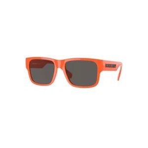 Burberry Heren zonnebril met gedurfde oranje montuur , Orange , Heren , Maat: 57 MM