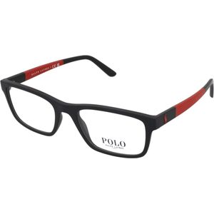 Polo Ralph Lauren PH2212 Herren-Brille inkl. Gläser Vollrand Eckig Kunststoff-Gestell 55mm/19mm/145mm, schwarz