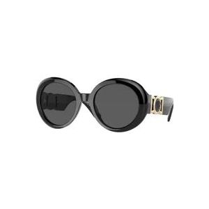 Versace Ronde zonnebril Ve4414 Gb1/87 , Black , unisex , Maat: 55 MM