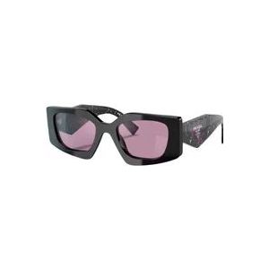 Prada Stijlvolle zonnebril met donkerpaarse lenzen , Black , Dames , Maat: 51 MM