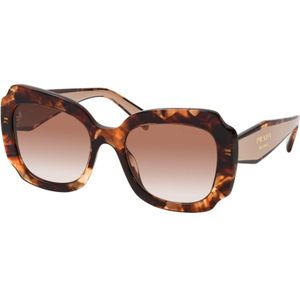 Prada Elegante zonnebril met UV-bescherming , Brown , Dames , Maat: 52 MM