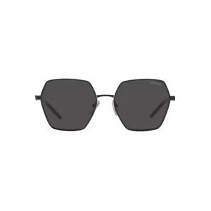 Prada Vierkante metalen zonnebril met donkergrijze lenzen , Black , unisex , Maat: 58 MM