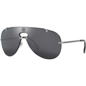 Versace Aviator Heren Gunmetal Grey Mirror Black VE2243 | Sunglasses