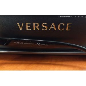 Versace, Accessoires, Heren, Geel, 61 MM, Gouden Frame Donkergrijze Lens Zonnebril