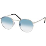 Ray-Ban New Round Rb3637 003/3F 50 - rond zonnebrillen, unisex, zilver