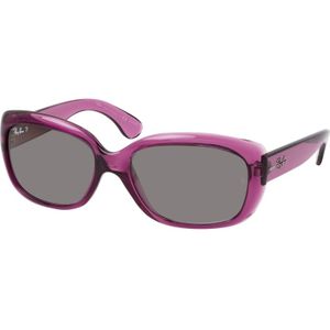 Ray-Ban, Accessoires, Dames, Paars, 58 MM, Stijlvolle Gepolariseerde Zonnebril - Jackie OHH RB 4101