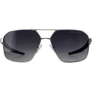 Prada Sport PS55WS 1BC06G zilvergrijs gradiënt gepolariseerde zonnebril | Sunglasses
