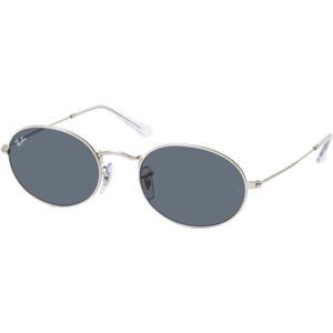 Ray-Ban Oval Rb3547 003/R5 54 - rond zonnebrillen, unisex, zilver