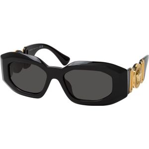 Versace Stijlvolle vierkante zonnebril voor heren , Black , Heren , Maat: 54 MM