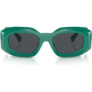 Versace Iconische zonnebril met uniforme lenzen , Green , unisex , Maat: 53 MM