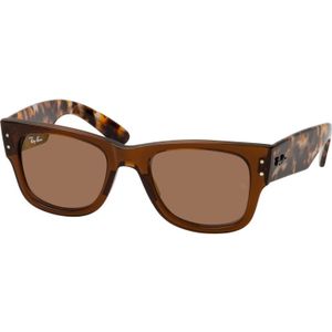 Ray-Ban - RB0840S - Zonnebril - Transparant Bruin en Havana - Goud Spiegel