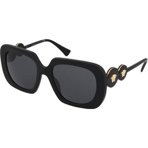 Versace Vierkante zonnebril Ve4434 Gb1/87 , Black , unisex , Maat: 54 MM