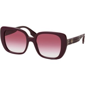Burberry Stijlvolle zonnebril voor vrouwen - Model Be4371 , Red , Dames , Maat: 52 MM