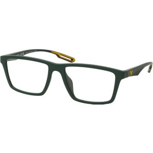 Emporio Armani, Matte Green Zonnebril Groen, Heren, Maat:55 MM