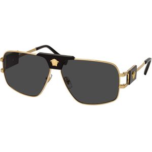 Versace Luxe zonnebrillencollectie , Yellow , Heren , Maat: 63 MM