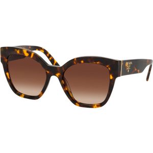 Prada Vierkante zonnebril met unieke stijl , Brown , Dames , Maat: 54 MM