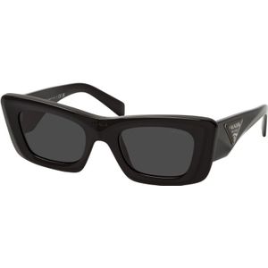 Prada Kattenoog zonnebril , Black , Dames , Maat: 50 MM