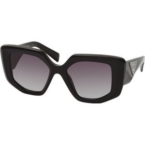 Prada Vierkante zonnebril - UV400-bescherming , Black , unisex , Maat: 50 MM