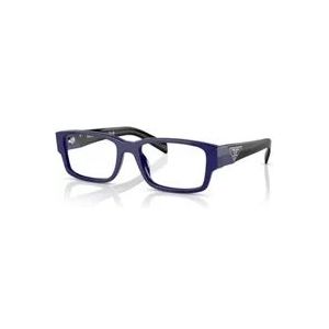 Prada Blauw Marmer Brilmontuur , Multicolor , unisex , Maat: 55 MM