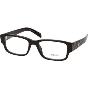 Prada - Rechthoekige Zonnebril - Zwart - Kunststof
