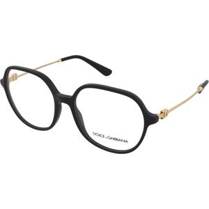 Dolce & Gabbana - Ronde Bril - Zwart - Acetaat