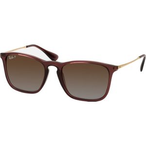 Ray-Ban Chris Rb4187 6593T5 54 - vierkant zonnebrillen, mannen, bruin, polariserend