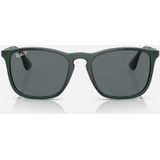 Ray-Ban RB 4187 CHRIS Herren-Sonnenbrille Vollrand Eckig Kunststoff-Gestell, grün