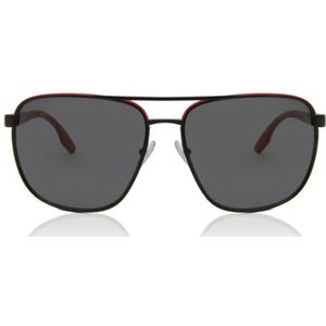 Prada Heren 19G02G zonnebril, zwart/rood/donkergrijs, één maat (Fabrikant maat:65), zwart/rood/donkergrijs, Einheitsgröße (Herstellergröße: 65)