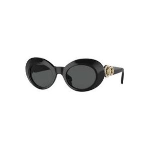 Versace Zwarte zonnebril met originele hoes , Black , Dames , Maat: 45 MM