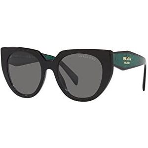Prada Stijlvolle gepolariseerde zonnebril , Black , Dames , Maat: 52 MM