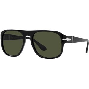 Persol Jean Po3310S 95/31 57 - vierkant zonnebrillen, mannen, zwart